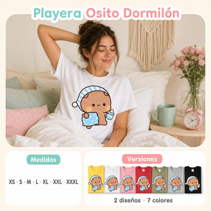 Playera Unisex Osito Dormilón y Panda